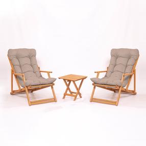 Āra mēbeļu komplekts Floriane Garden MY007, brūns krās./bēša krās., 1-2 sēdvietas