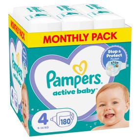Mähkmed Pampers Active Baby, 4 suurus, 9 - 14 kg, 180 tk