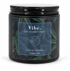 Žvakė, aromatinė Candle Brothers cbd vibe coco & cannabis, 75 h, 350 g, juoda sp.