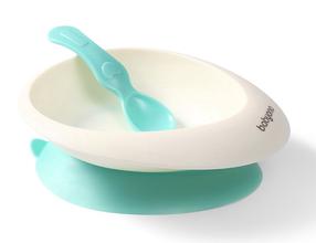 Bļoda BabyOno Suction Bowl, 230 ml, 6+ mēn., plastmasa, zaļa krās.