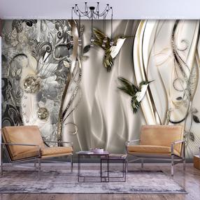 Fototapetas Artgeist Hummingbirds On The Wave (Brown) LFT1656SAM, 140 cm x 140 cm