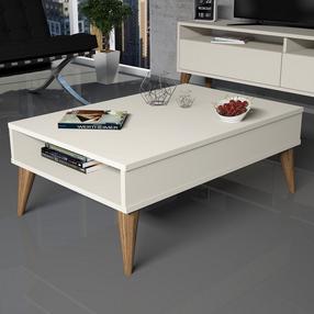 Kavos staliukas Kalune Design Best, smėlio ruda sp., 90 cm x 60 cm x 34.6 cm
