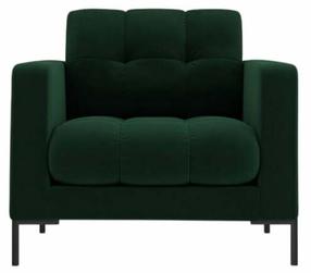 Atpūtas krēsls Cosmopolitan Design Bali Bluvel 78, melns krās./pudeles zaļa krās., 96 cm x 87 cm x 75 cm