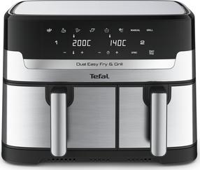 Aerogrils Tefal Dual Easy Fry & Grill EY905D, sudraba krās./melna krās., 2700 W, 8.3 l
