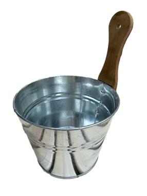 Pirts kubls ar rokturi, koks/metāls, 5 l, 23 x 26 cm