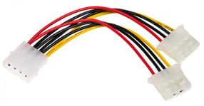 Adapteris Akyga Molex x2 / Molex AK-CA-15 4 pin Molex x 2, 4 pin Molex female, 0.15 m
