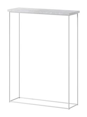 Konsoles galds ADRK Sili, balta krās./pelēka krās., 60 cm x 20 cm x 80 cm