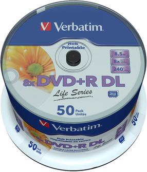 Įrašomas kompaktinis diskas Verbatim, 8.5 GB, 50vnt.
