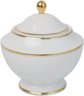 Cukura trauks Quality Ceramic Prima Gold, zelta krās./balta krās., 250 ml