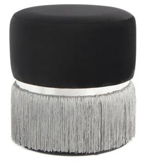 Пуф Kayoom Rebecca 825 HT46W-BLK, серебристый цв./черный цв./серый цв., 41 см x 41 см x 44.5 см