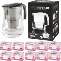 Vandens filtravimo indas, su kasetėmis Aquaphor Onyx, 4.2 l, skaidri sp./juoda sp.