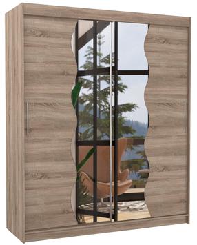 Spinta ADRK Kansas 180, ruda sp./rusva sp., 58 cm x 180 cm x 215 cm, su veidrodžiu