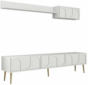 Elutoa mööblikomplekt Kalune Design Lyon 2, sise, kuld v./valge v.
