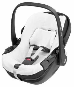 Autokrēsla pārvalks Maxi-Cosi Organic Cotton, balta krās.