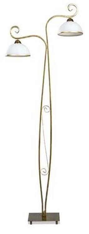 Stāvlampa Emibig Wivara LP2, 15 W, E27, zelta krās./balta krās.