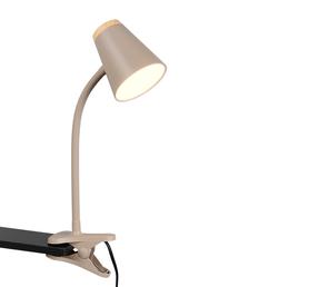 Galda lampa ar skavu Reality Pongo, LED, 4.5W, brūna krās./brūna krās.