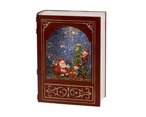 Dekorācija "Knyga" ar LED apgaismojumu, 23.5 cm, 7 cm, sarkana krās.
