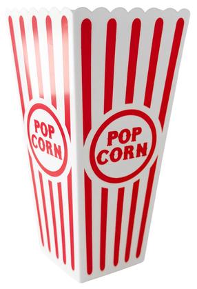 Serveerimiskauss Zyle Pop Corn ZYPOPBOX1, 1100 ml, 10 cm x 10 cm x 19.5 cm, valge v./punane v., polüpropüleen (pp)