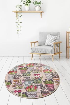 Kilimas Conceptum Hypnose Flowerpot Flowerpot, įvairių spalvų, 100 cm x 100 cm