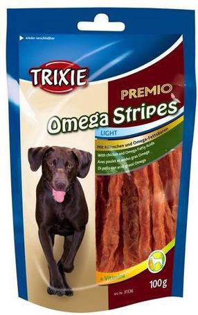 Skanėstas šunims Trixie Premio Omega Stripes, vištiena, 0.1 kg