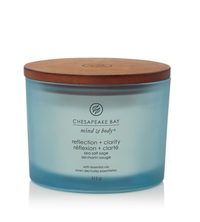 Küünal, lõhna Chesapeake Bay Mind & Body Reflection + Clarity, 28 h, 0.312 g, sinine v.
