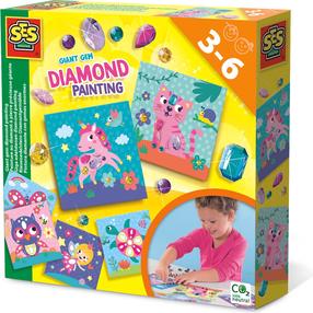 Deimantinė mozaika SES Creative Giant Gem Diamond Painting, įvairių spalvų