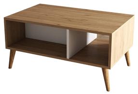 Kavos staliukas Kalune Design Exxen 2074, ąžuolo sp./balta sp., 90 cm x 41.6 cm x 54 cm