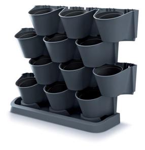 Karināmais puķu pods Prosperplast Cascade Garden IO2W600S-S433, plastmasa, Ø 19 cm, antracīta krās.