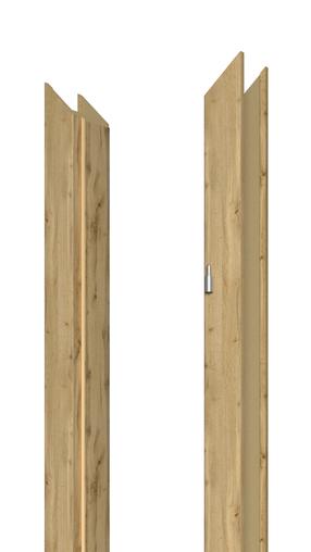 Vertikāla durvju aploda Domoletti, 209.5 cm x 10 - 14 cm x 1 cm, kreisais, wotan ozola krās.