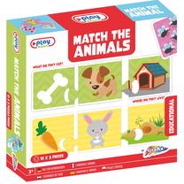 Lavinimo žaislas Grafix Play & Learn Match The Animals, įvairių spalvų, 30 vnt.
