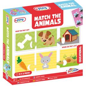 Развивающая игра Grafix Play & Learn Match The Animals, многоцветный, 30 шт.