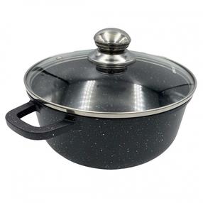 Puodas King Hoff Simple Cooking Marble, Ø24 cm, 4.5 l, juoda sp.