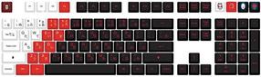 Klaviatūros dangtelis Traitors KABUKI Keycap Set, PBT (UK), juoda