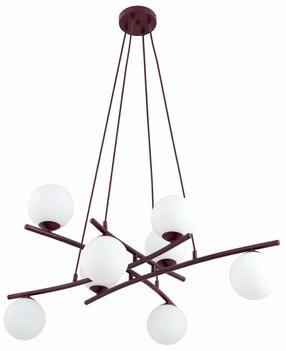 Lampa griesti Emibig Essa 1799/8, E14, 8 x 10 W, balta krās. / sarkana krās.