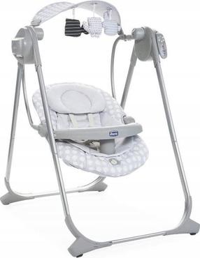 Mazuļu šūpuļkrēsls Chicco Polly Swing Up, pelēka krās.