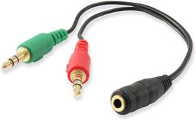 Kabelis Equip Audio Split Cable 147942 3.5 mm Female (moteriška), 2 x 3.5 mm Male (vyriška), 0.13 m, juoda sp.