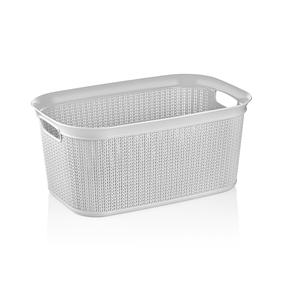 Pesukorv Knitas M-080, 38 l, hall v., 57 cm x 37 cm x 25 cm