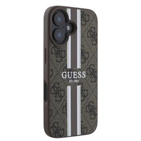 Telefoni ümbris Guess 4G Printed Stripes MagSafe, pruun v., Apple