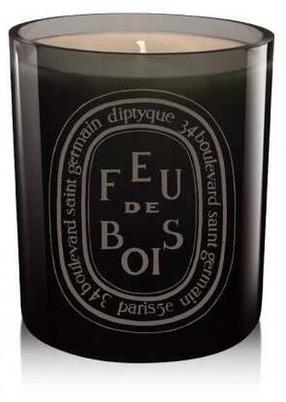 Свеча, ароматическая Diptyque Feu De Bois, 75 час, 300 г, бежевый цв.