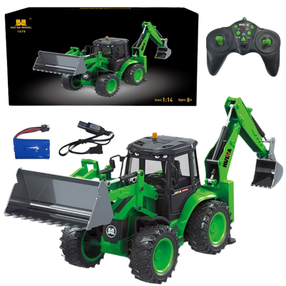  Радиоуправляемый экскаватор Lean Toys 1579, 1:14, зеленый цв.