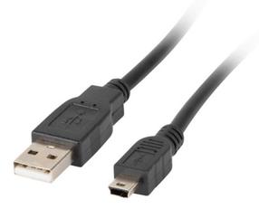 Laidas Lanberg USB / Mini USB USB 2.0 A male, Mini USB 2.0 B male, 1.8 m, juoda sp.