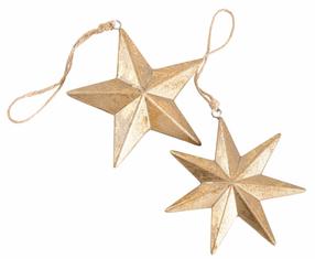 Eglutės žaisliukų rinkinys Homla Rinna 754210, aukso, medis, 2 vnt.