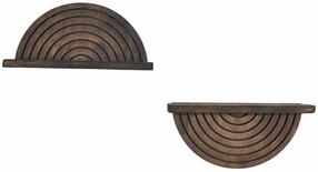 Sieninių lentynų komplektas Kalune Design Raf296, medžio sp., 16 cm x 31 cm x 9 cm