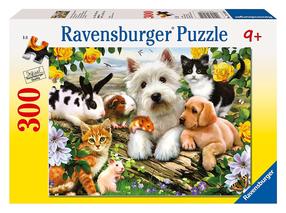 Dėlionė Ravensburger Happy Animal Buddies 13160, 49 cm x 36 cm, 300 vnt., įvairių spalvų