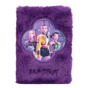Užrašų knygelė Kids Euroswan K-POP Demon Hunters Huntrix, linijomis, A5, violetinė sp.