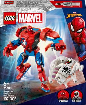 Конструктор LEGO® Marvel Человека-паука против Анти-Венома 76308, 107 шт.