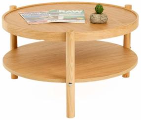 Kavos staliukas Kalune Design Monza, oak, 80 cm x 80 cm x 48 cm