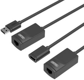 Провод Unitek Y-UE01001 USB, RJ-45 female, черный цв.