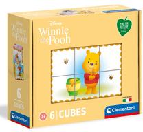 Medinės kaladėlės Clementoni Winnie The Pooh 44012, 6 vnt.