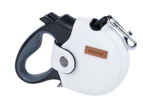 Automatinis pavadėlis Amiplay Lincoln, balta sp., M 5m